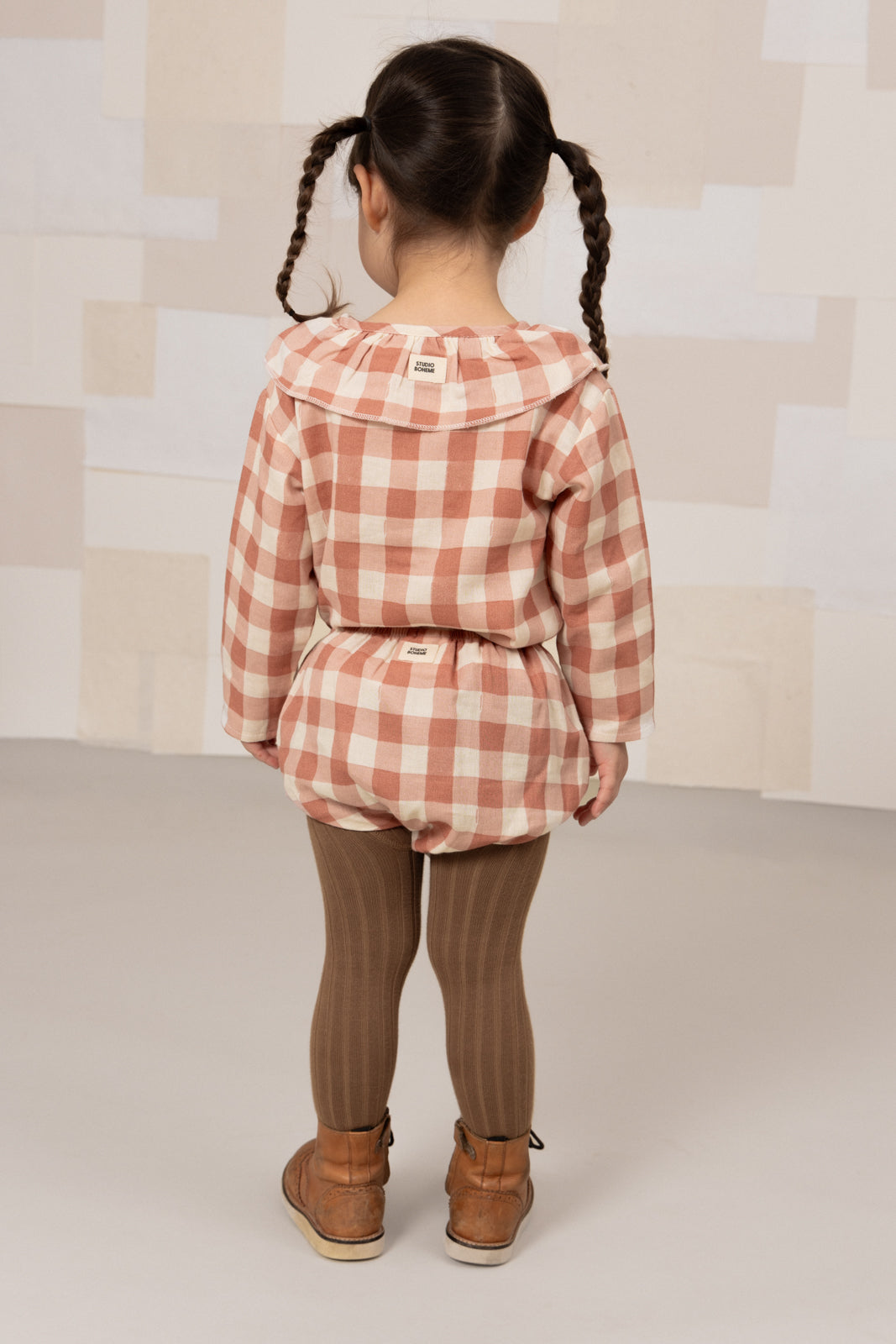 【STUDIO BOHEME】COCO BLOUSE - PINK GINGHAM