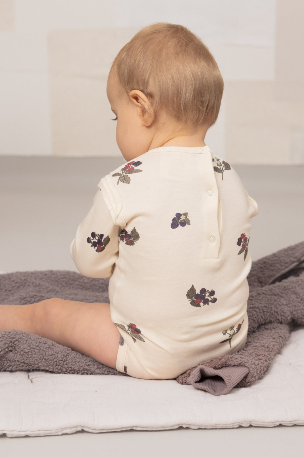 【STUDIO BOHEME】LALA BODYSUIT - ECRU / BLACKBERRIES