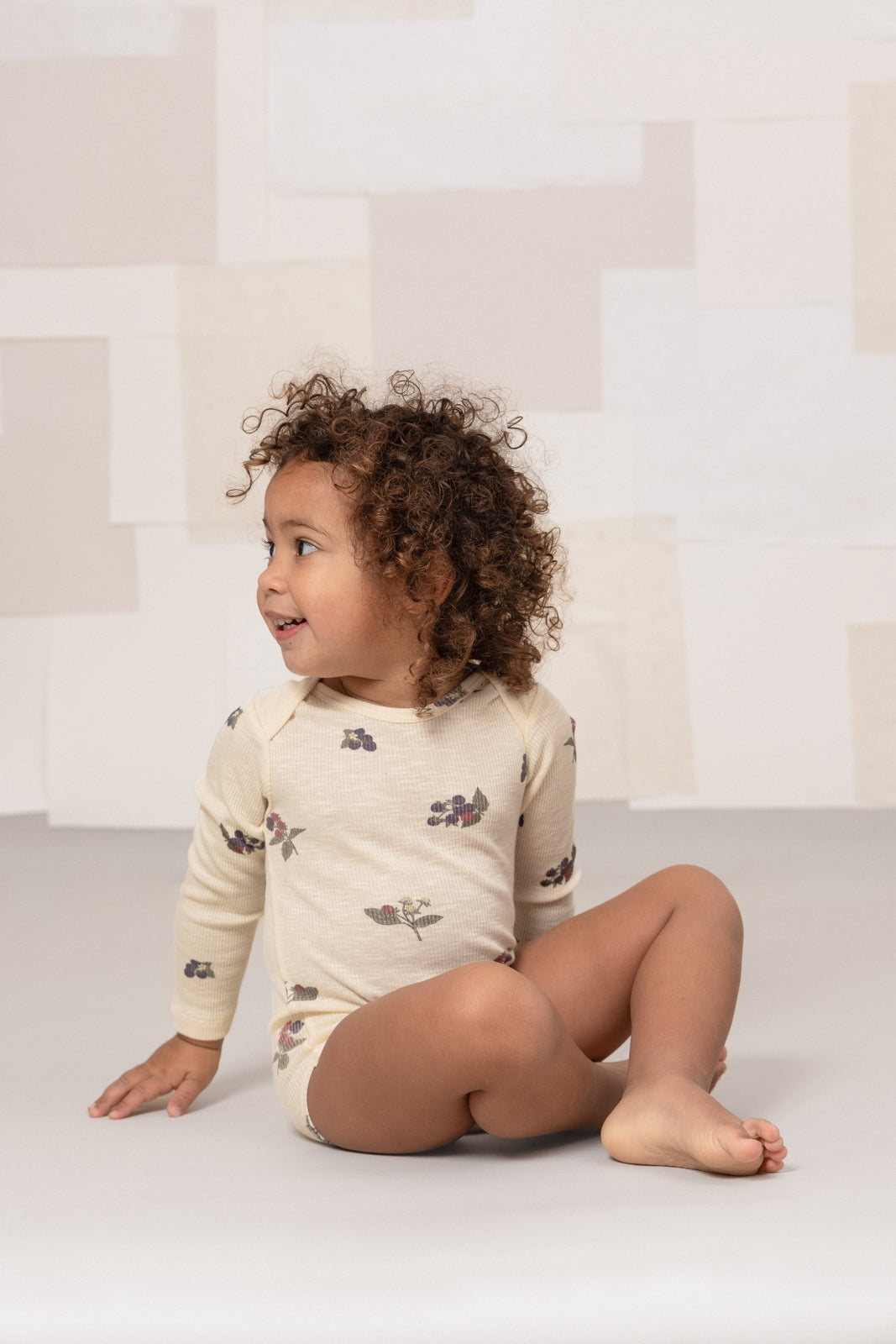 【STUDIO BOHEME】WOODY BODYSUIT - ECRU / BLACKBERRIES