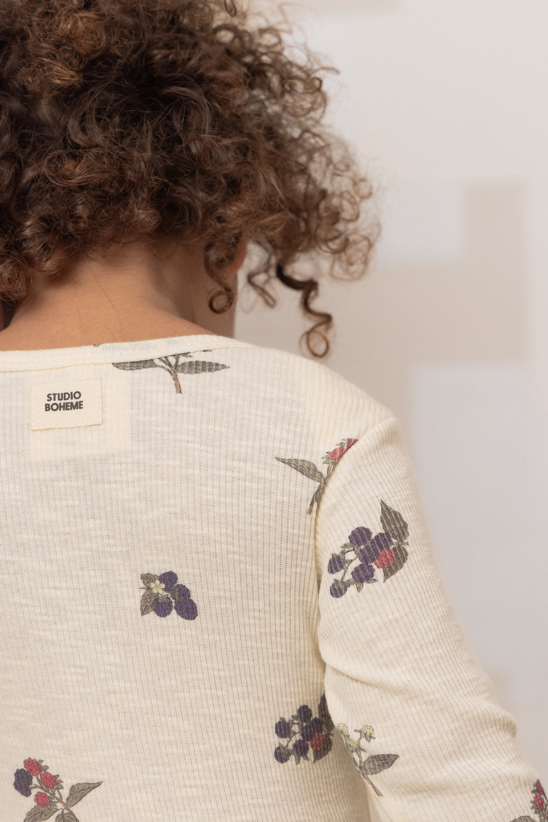 【STUDIO BOHEME】WOODY BODYSUIT - ECRU / BLACKBERRIES