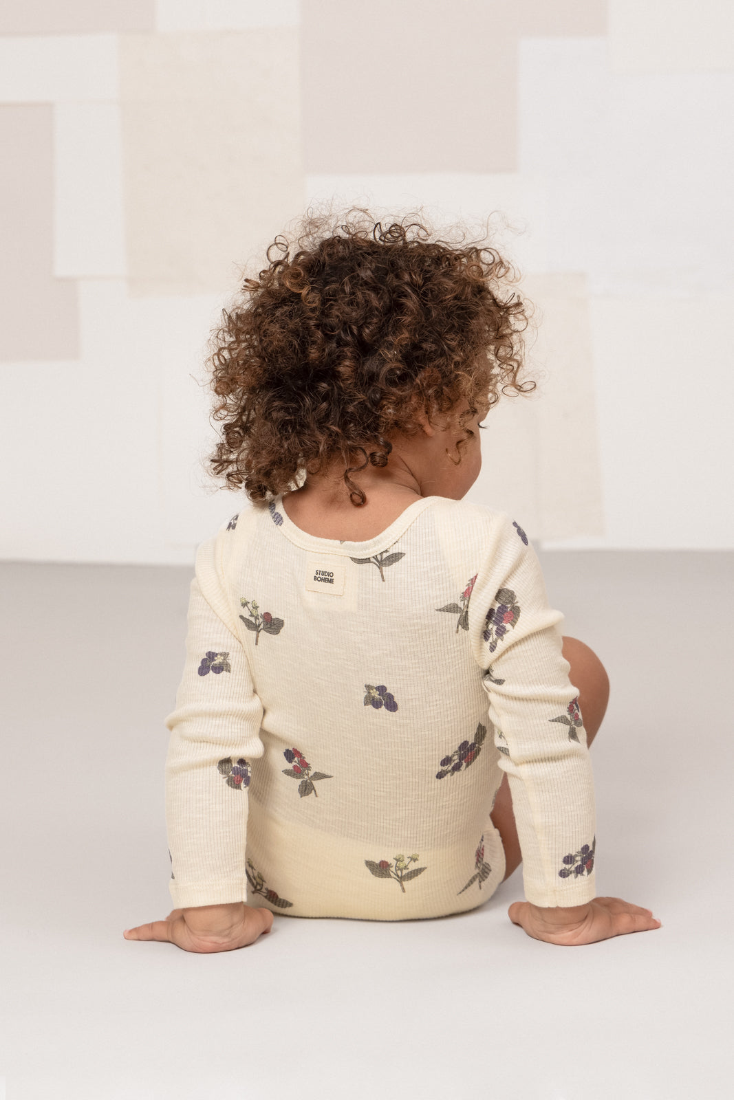 【STUDIO BOHEME】WOODY BODYSUIT - ECRU / BLACKBERRIES