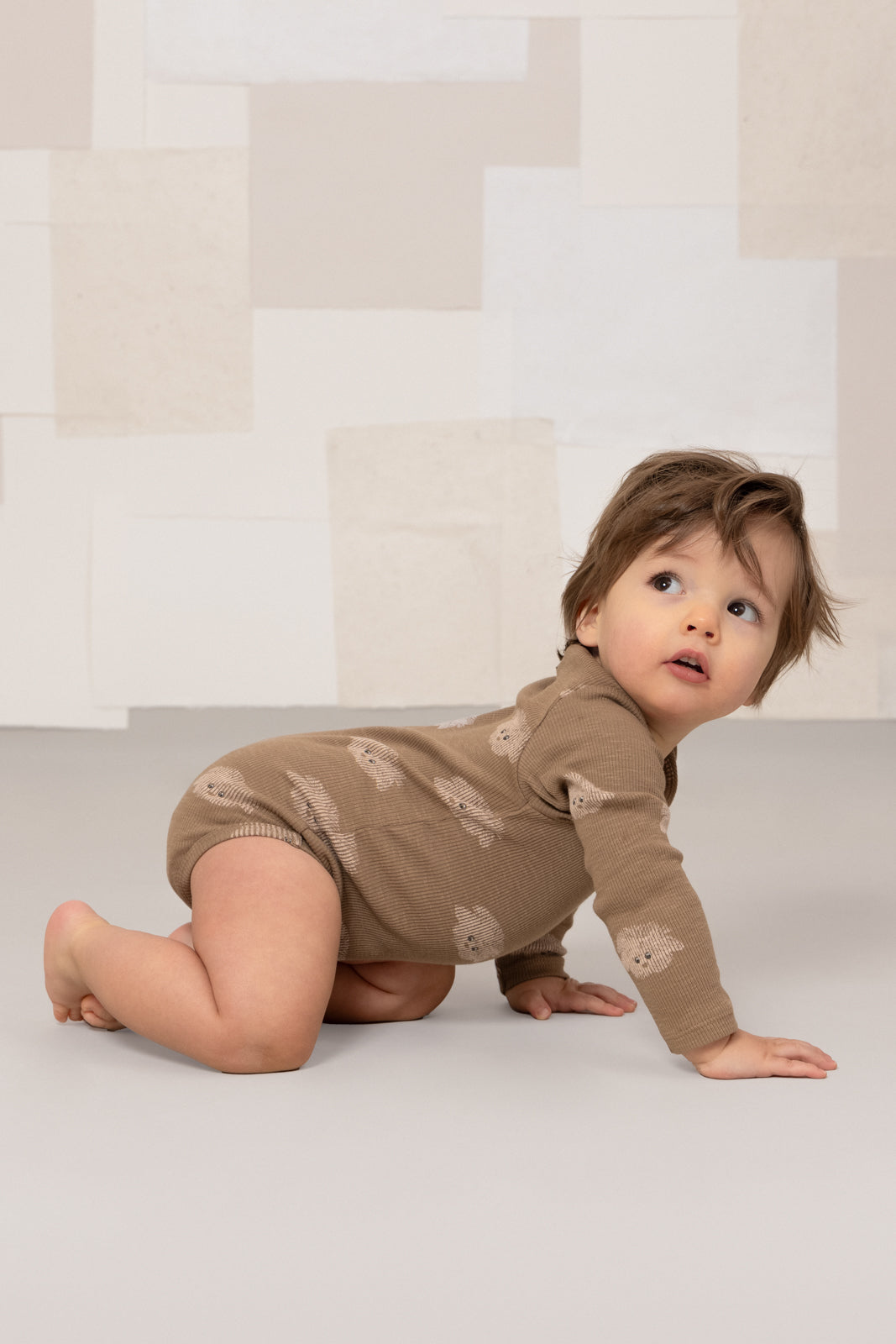 【STUDIO BOHEME】WOODY BODYSUIT - MOCHA / DOGS