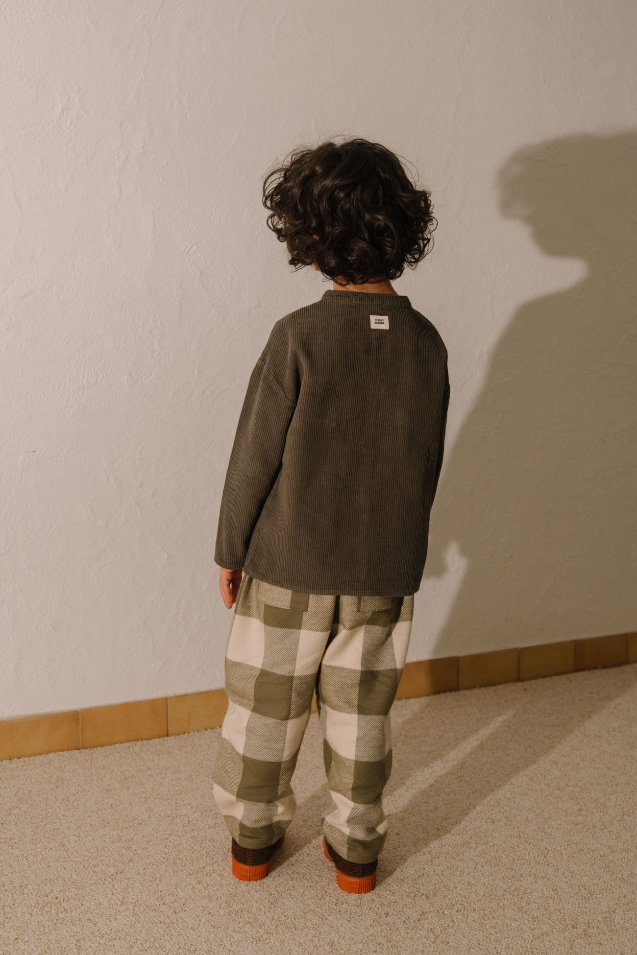 【STUDIO BOHEME】CARROT PANTS - KAKI GINGHAM