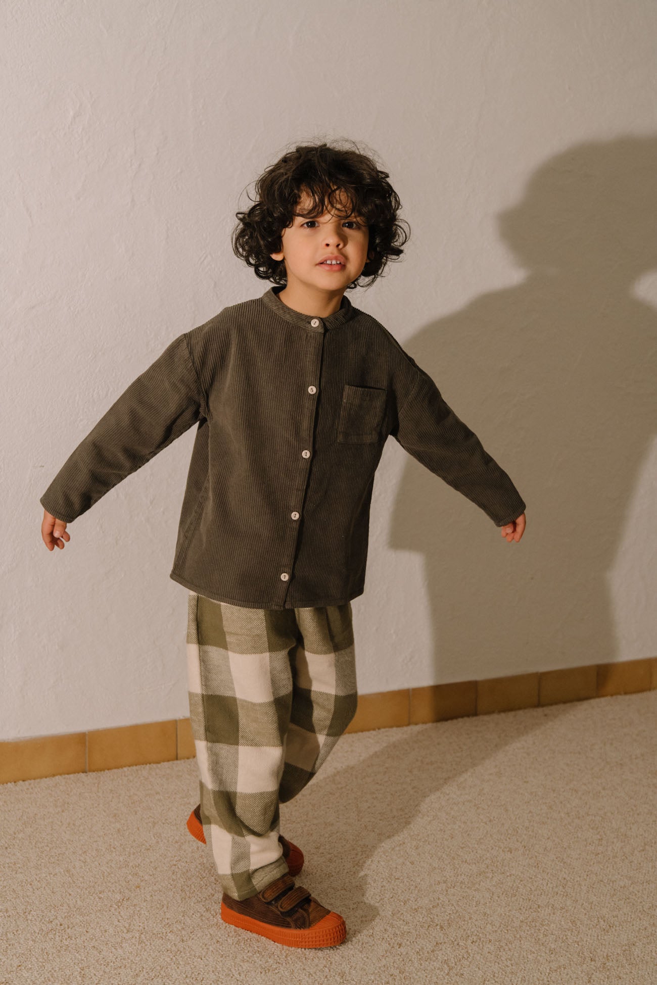 【STUDIO BOHEME】CARROT PANTS - KAKI GINGHAM