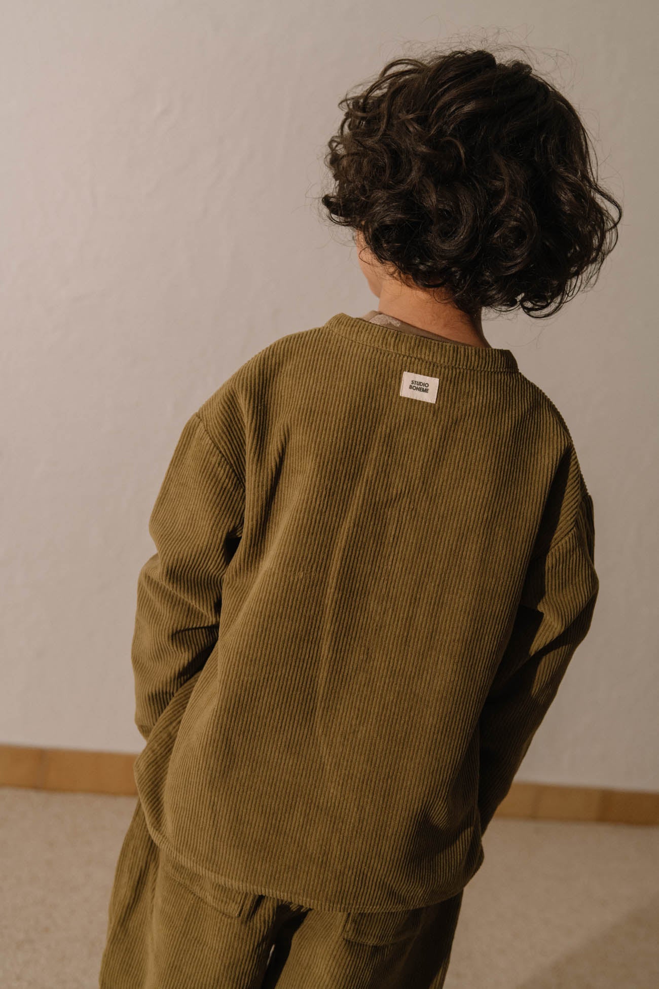 【STUDIO BOHEME】JIM SHIRT - GREEN NUTRIA