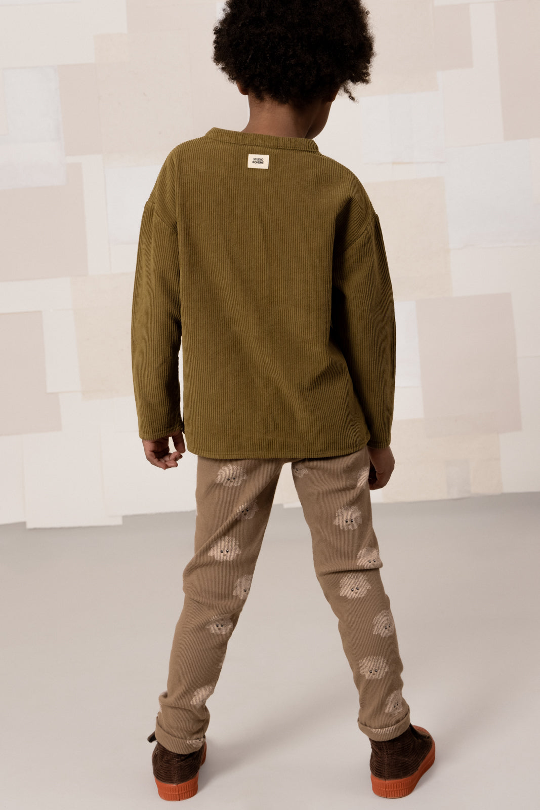 【STUDIO BOHEME】ROM POM LEGGINGS - MOCHA / DOGS