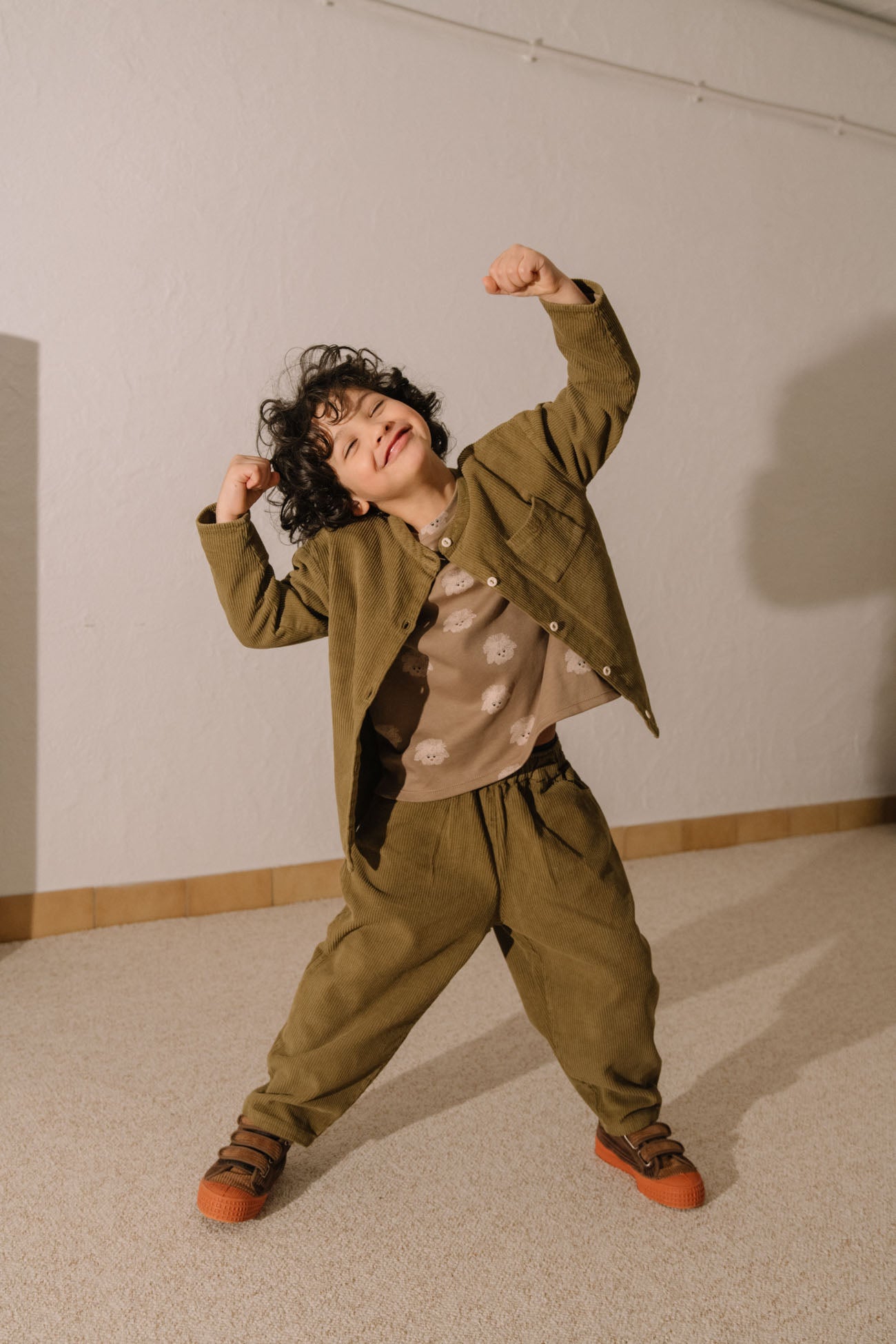 【STUDIO BOHEME】JIM SHIRT - GREEN NUTRIA