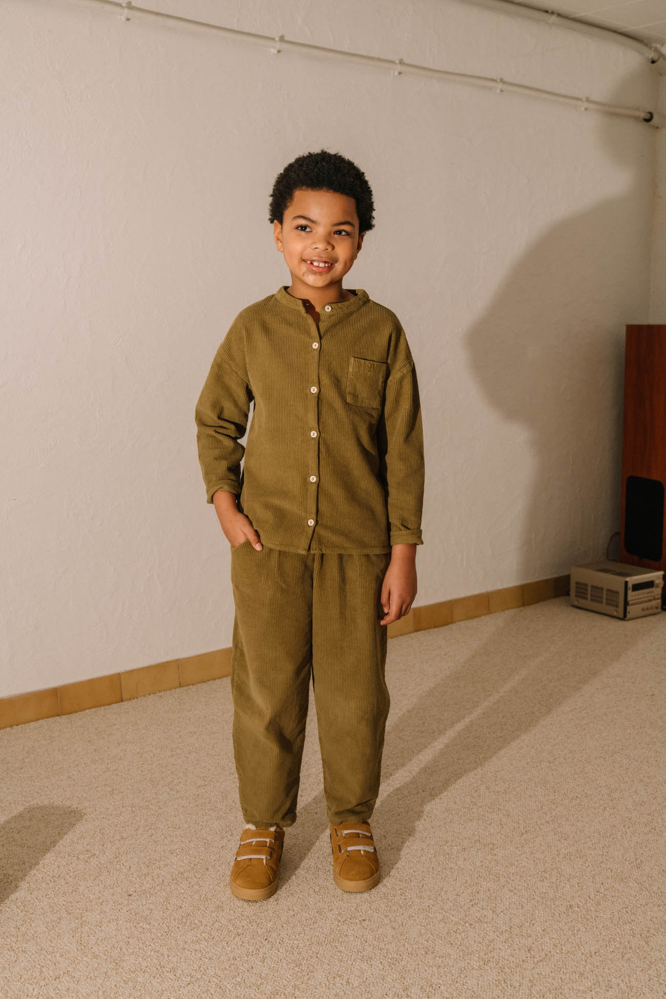 【STUDIO BOHEME】CARROT PANTS - GREEN NUTRIA