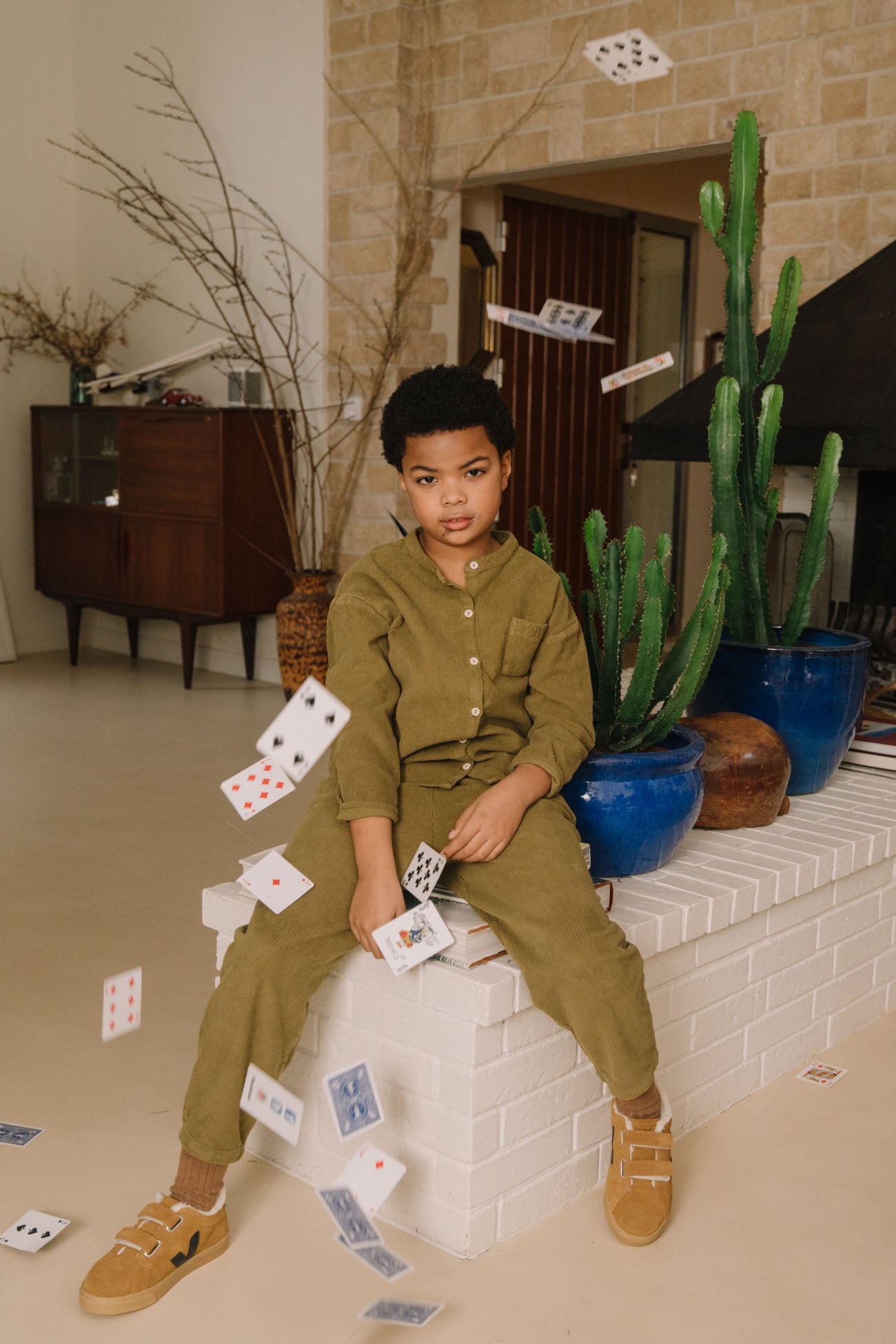 【STUDIO BOHEME】CARROT PANTS - GREEN NUTRIA