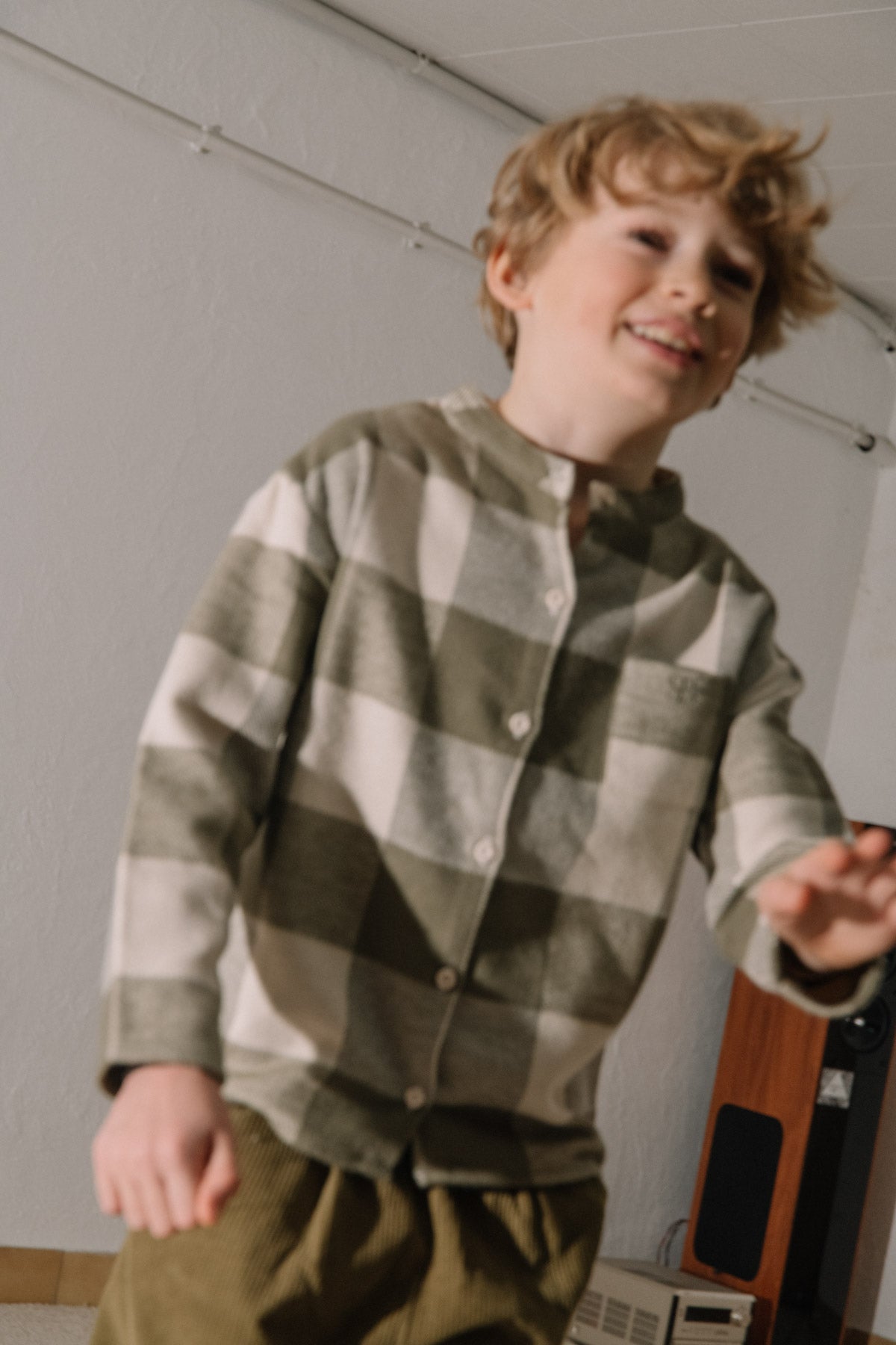 【STUDIO BOHEME】JIM SHIRT - KAKI GINGHAM