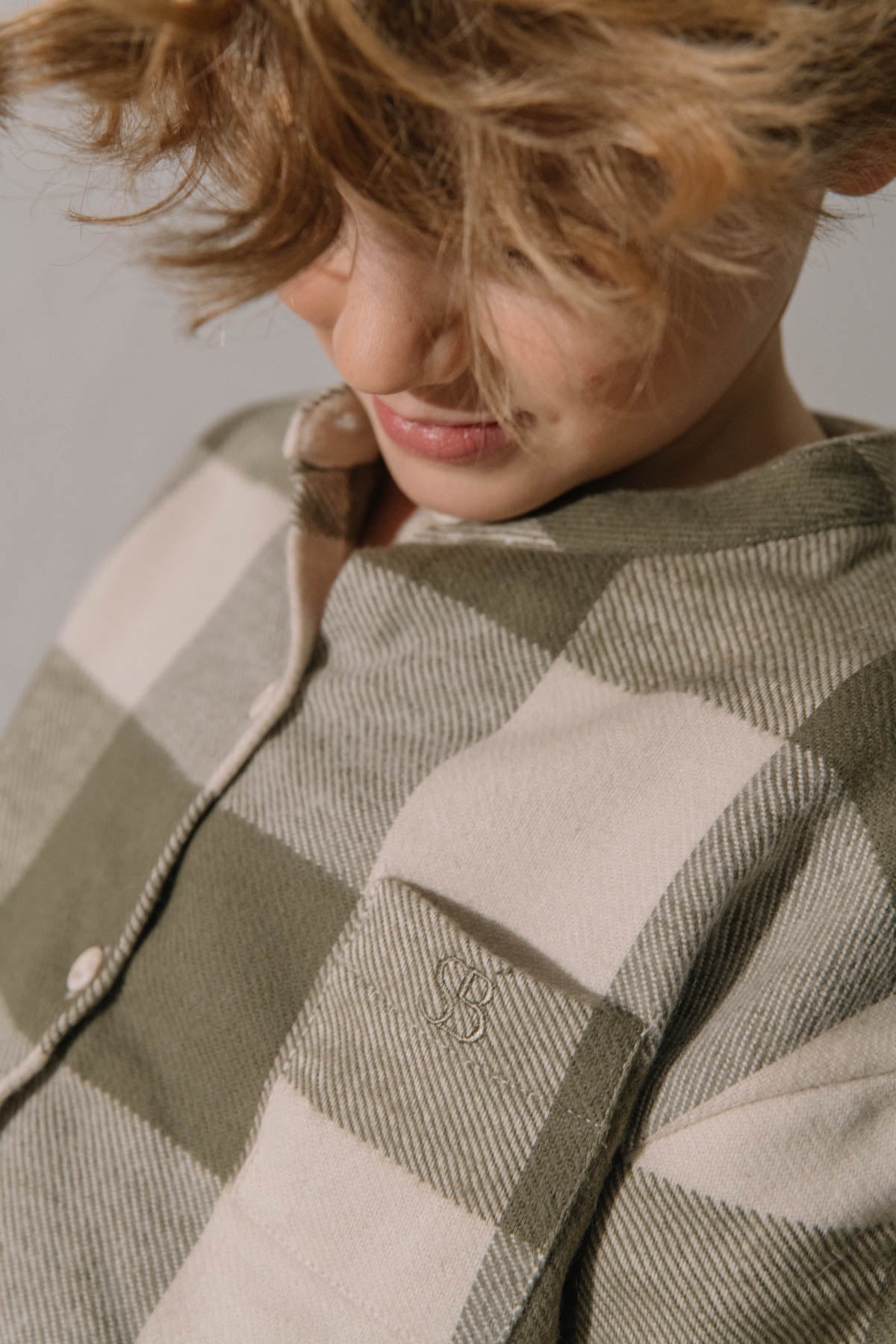 【STUDIO BOHEME】JIM SHIRT - KAKI GINGHAM