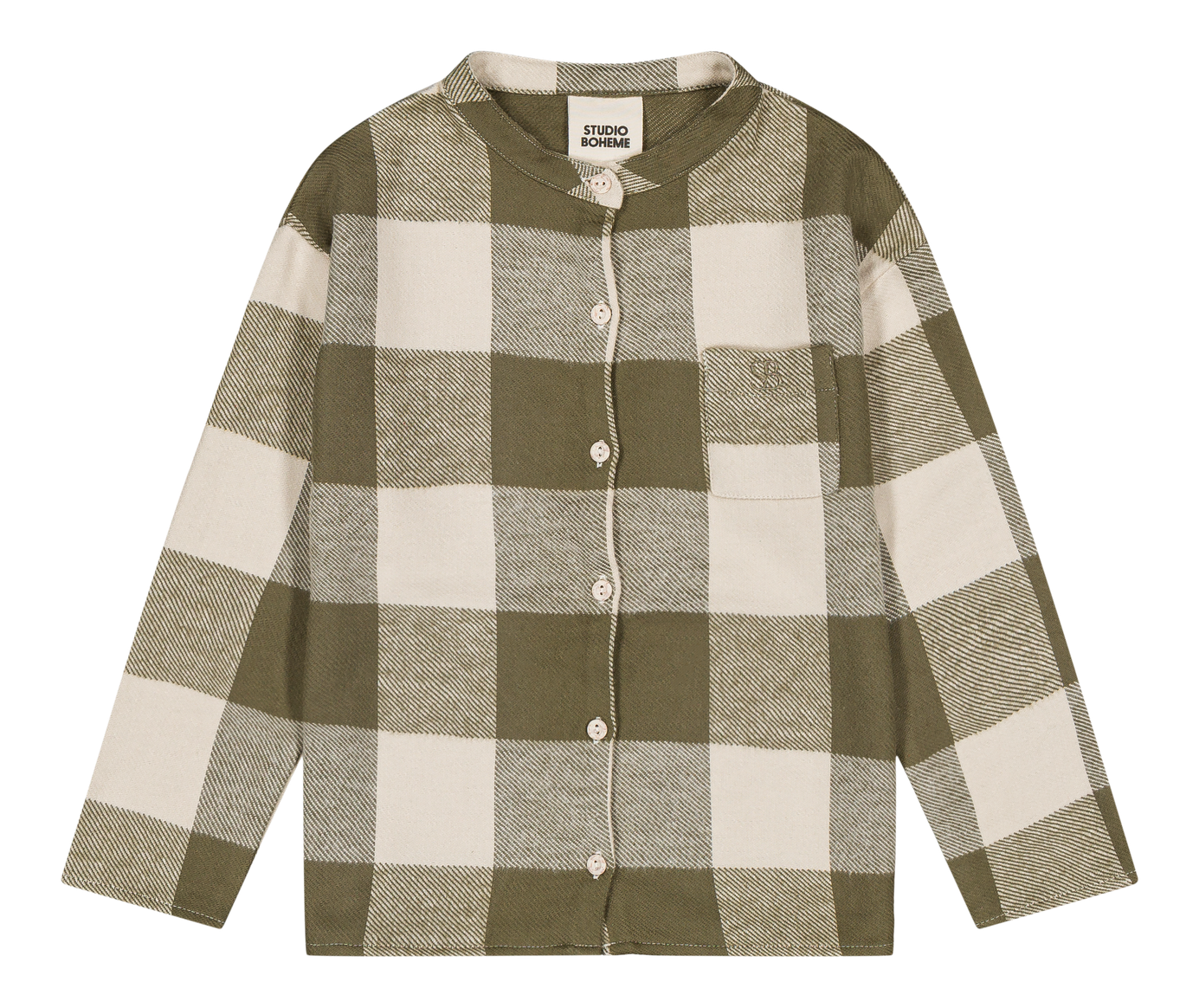 【STUDIO BOHEME】JIM SHIRT - KAKI GINGHAM