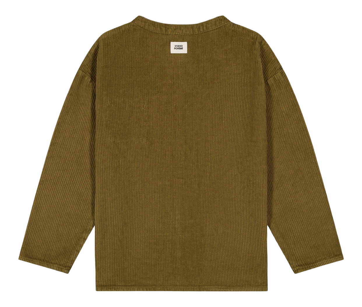 【STUDIO BOHEME】JIM SHIRT - GREEN NUTRIA
