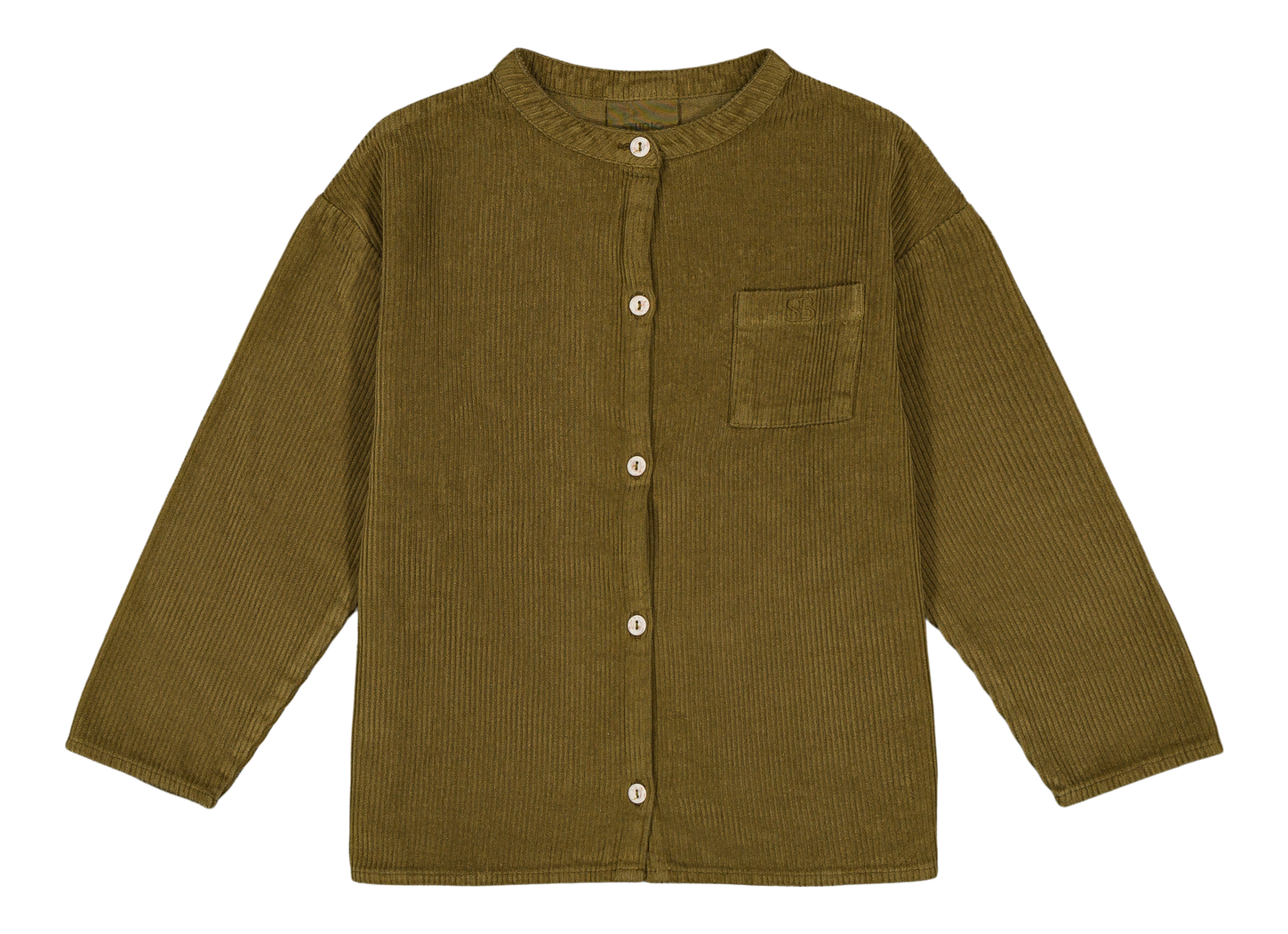 【STUDIO BOHEME】JIM SHIRT - GREEN NUTRIA