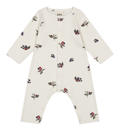 【STUDIO BOHEME】BEN JUMPSUIT - ECRU / BLACKBERRIES