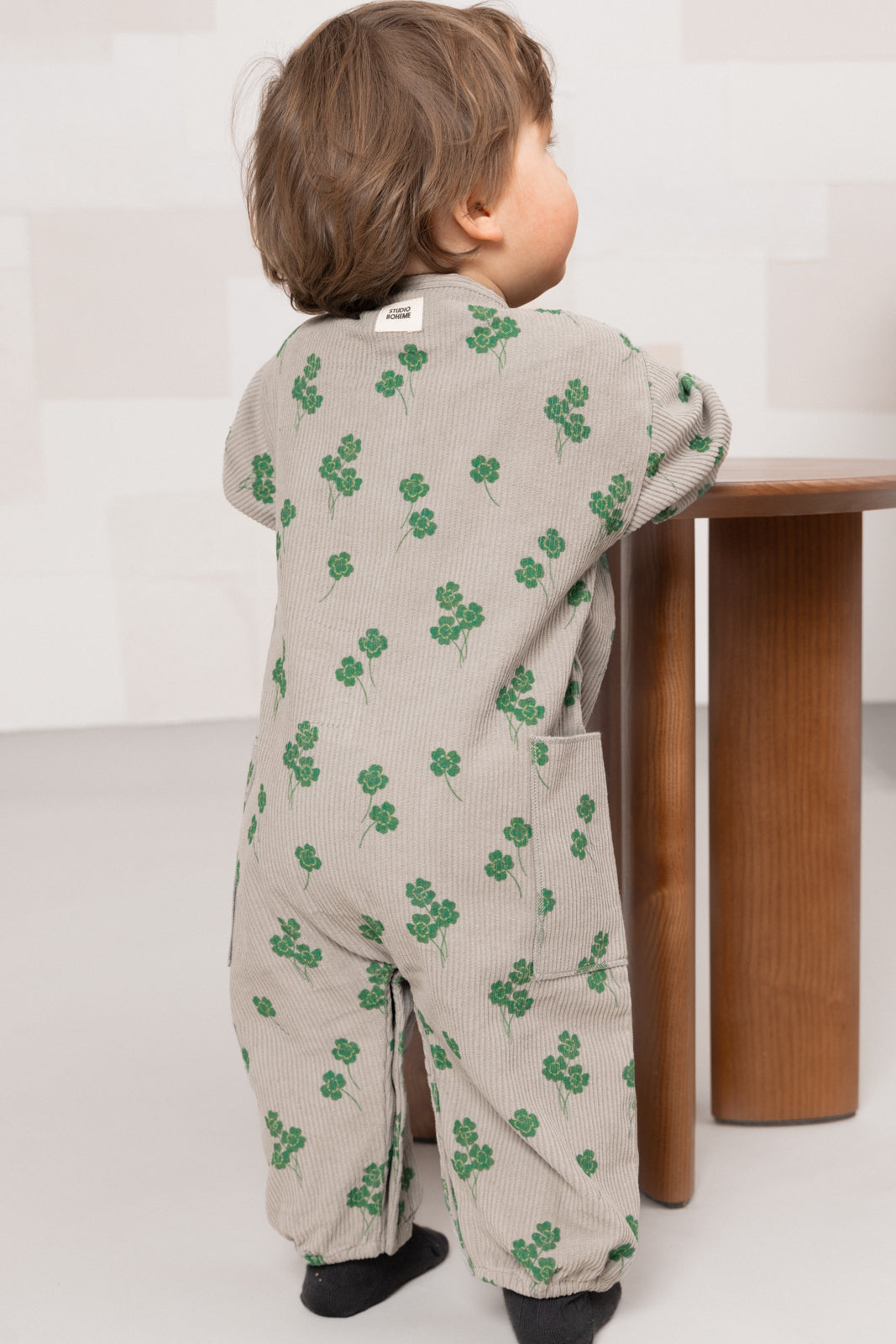 【STUDIO BOHEME】BIG PAPI JUMPSUIT - GREY / CLOVERS