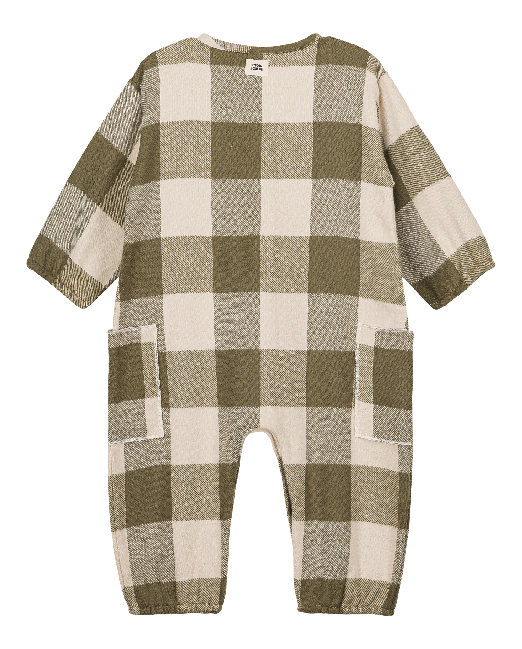 【STUDIO BOHEME】BIG PAPI JUMPSUIT - KAKI GINGHAM