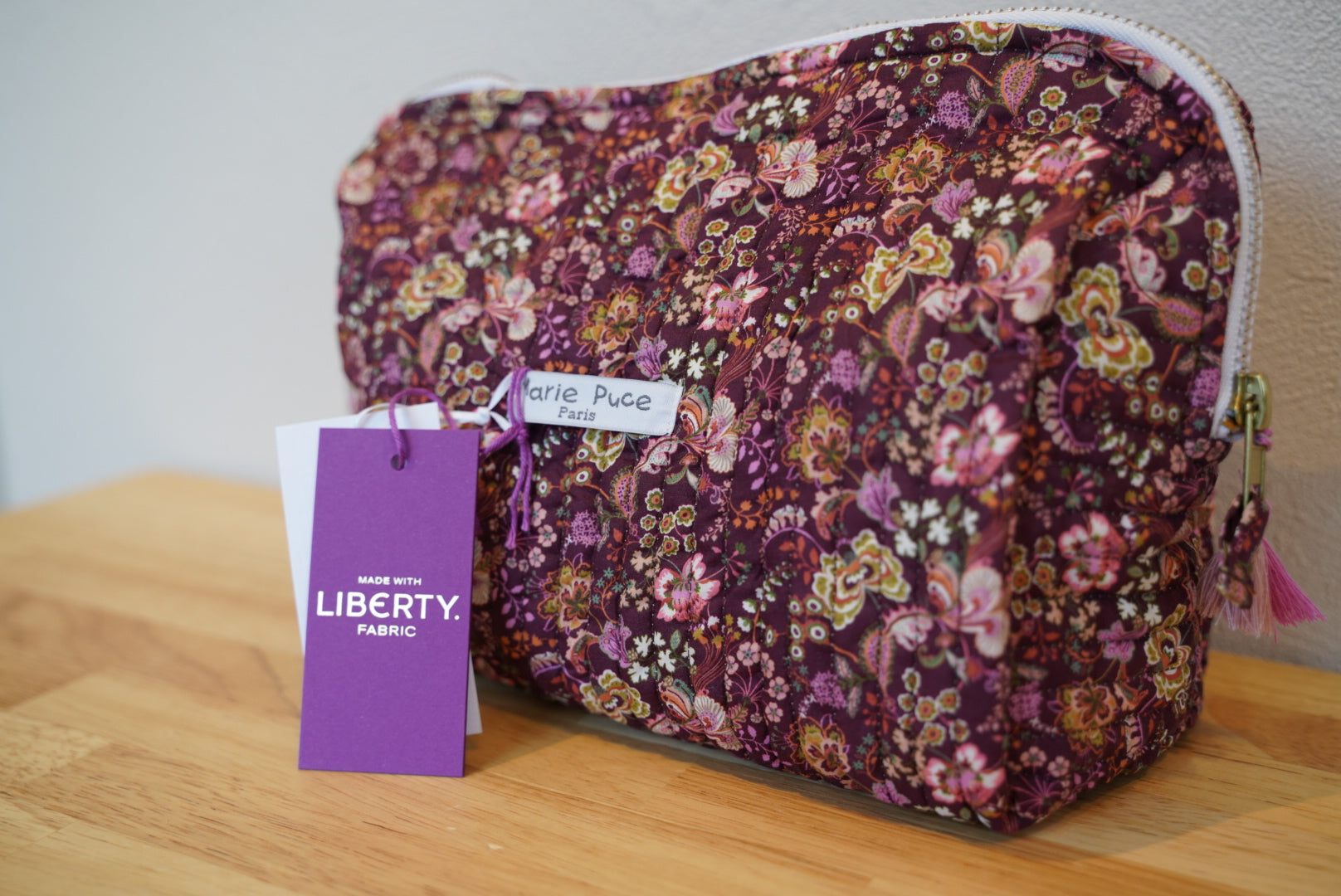 【Marie Puce】Trousse grand modèle en Liberty Pippa's