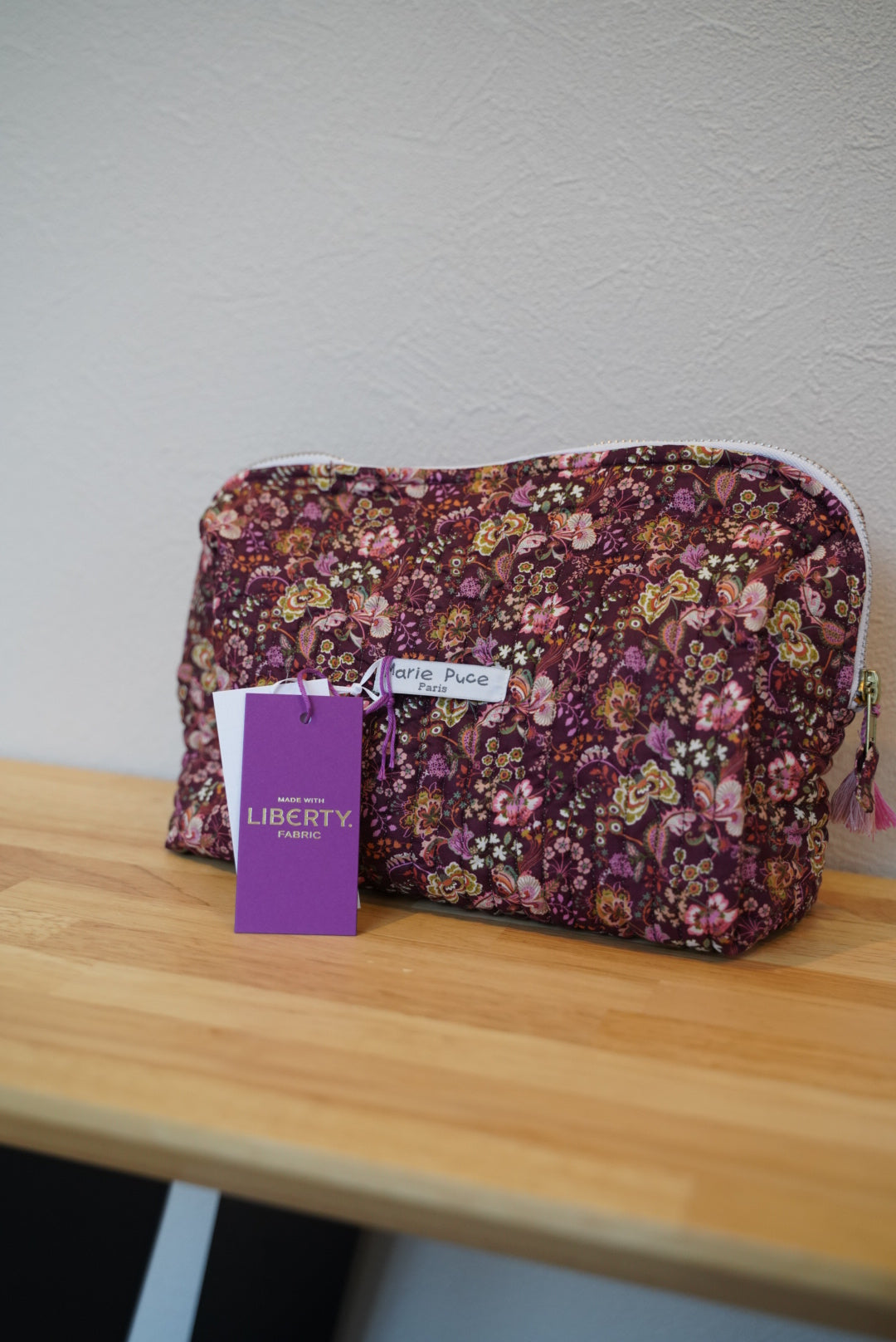 【Marie Puce】Trousse grand modèle en Liberty Pippa's