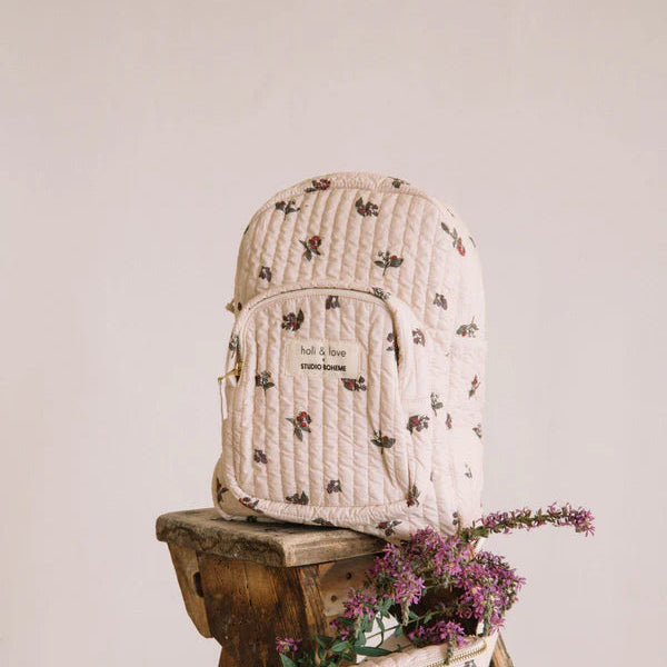 【STUDIO BOHEME】Backpack - ECRU / BLACKBERRIES