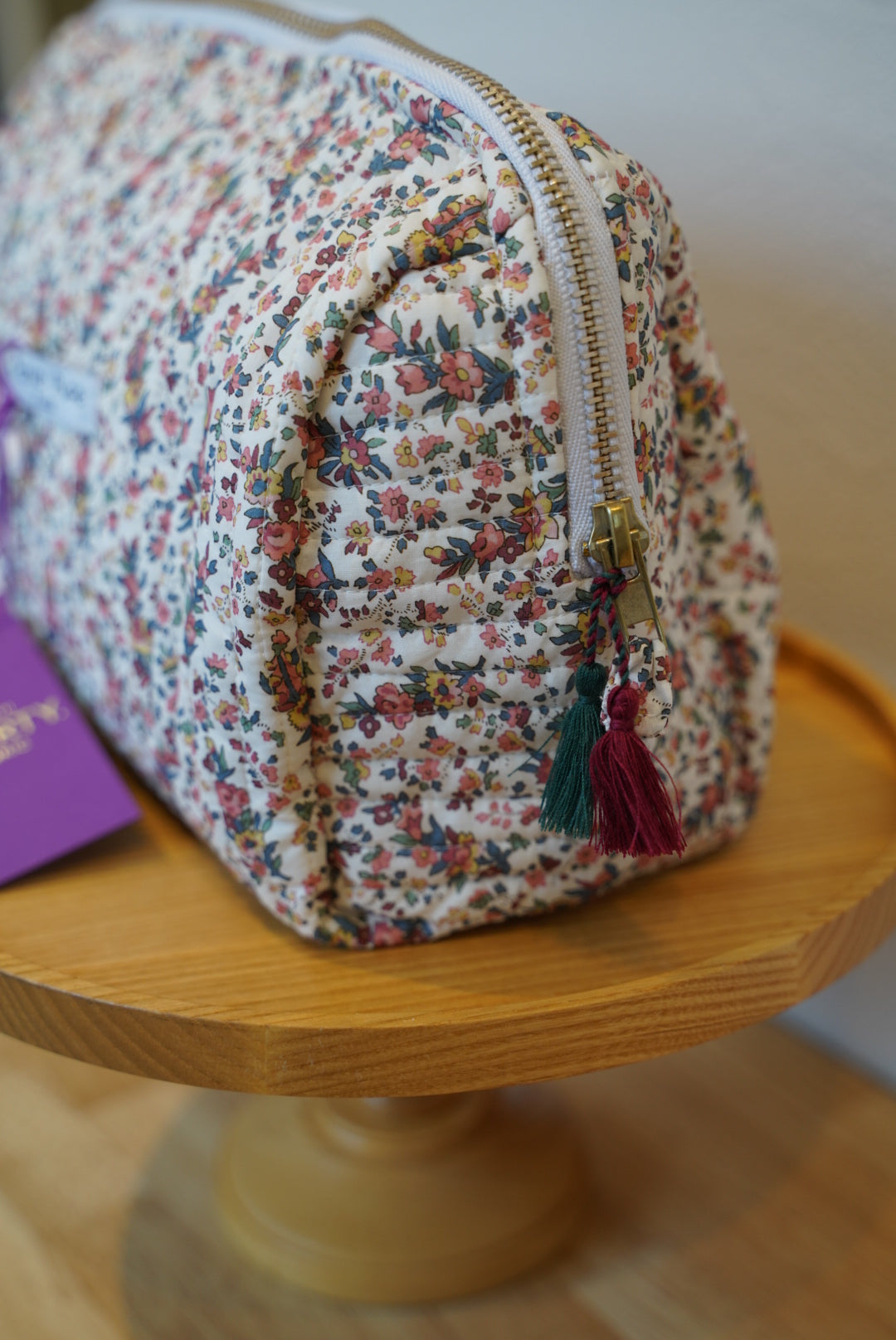 【Marie Puce】Trousse grand modèle en Liberty Christabel Rose