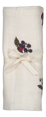 【STUDIO BOHEME】DOUDOU XL SWADDLE - ECRU / BLACKBERRIES