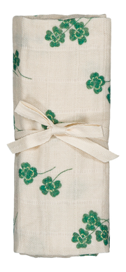 【STUDIO BOHEME】DOUDOU SMALL SWADDLE - ECRU / CLOVERS