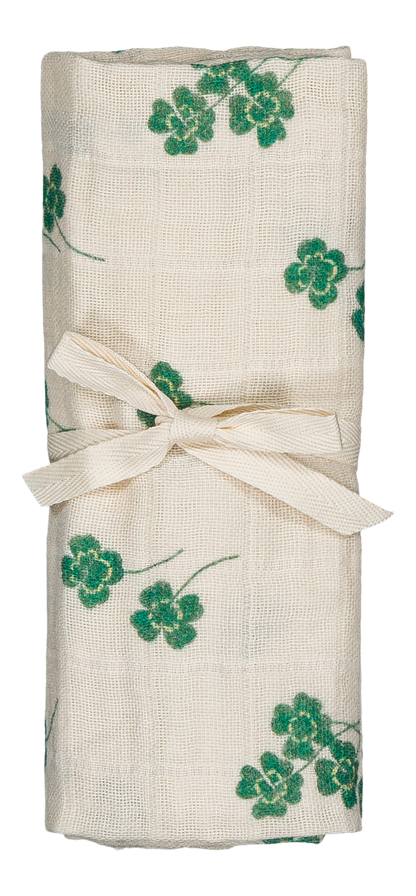 【STUDIO BOHEME】DOUDOU SMALL SWADDLE - ECRU / CLOVERS