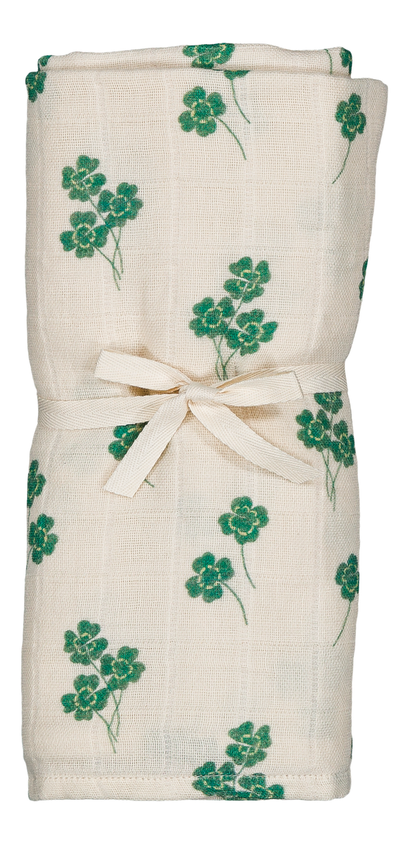 【STUDIO BOHEME】DOUDOU XL SWADDLE - ECRU / CLOVERS