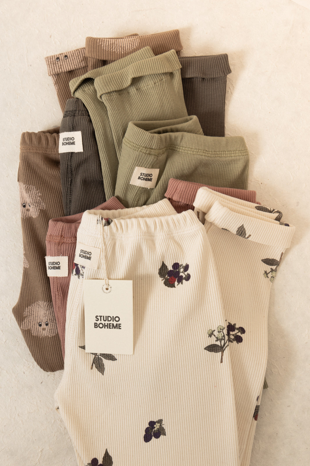 【STUDIO BOHEME】ROM POM LEGGINGS - MOCHA / DOGS