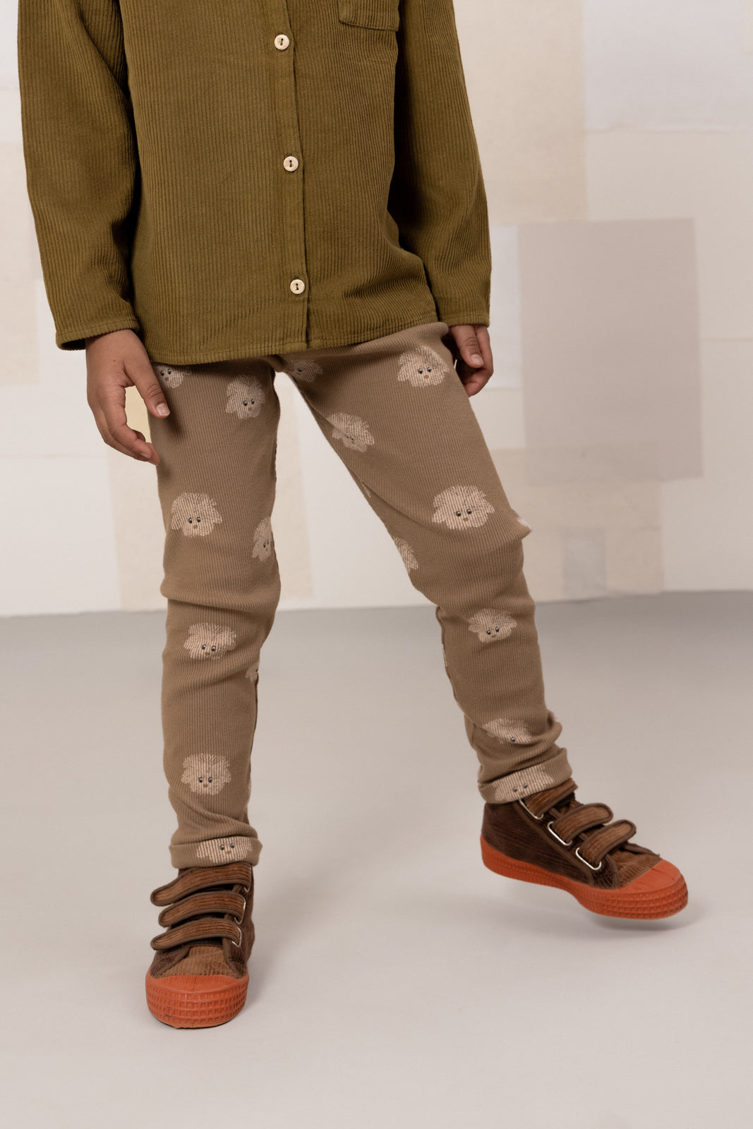 【STUDIO BOHEME】ROM POM LEGGINGS - MOCHA / DOGS