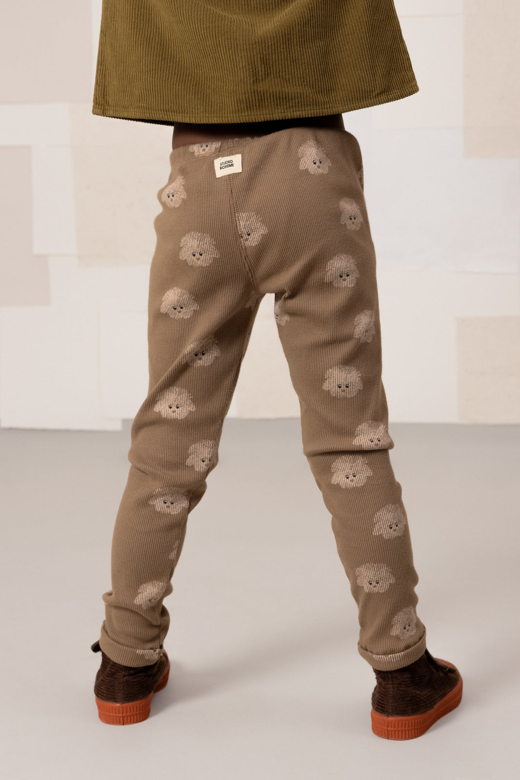 【STUDIO BOHEME】ROM POM LEGGINGS - MOCHA / DOGS