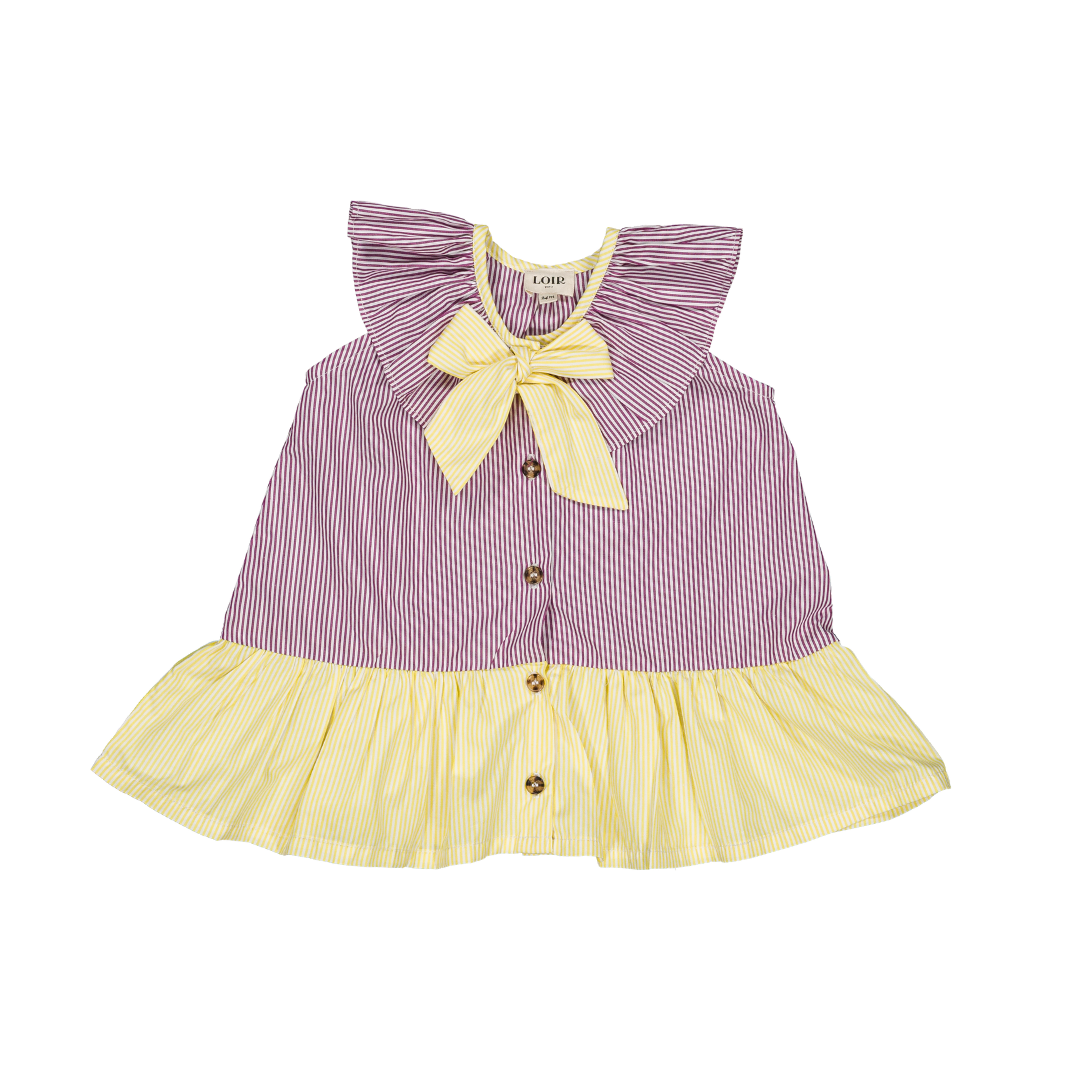 【LOIR paris】ロワール HORTENSE - BURGUNDY STRIPES