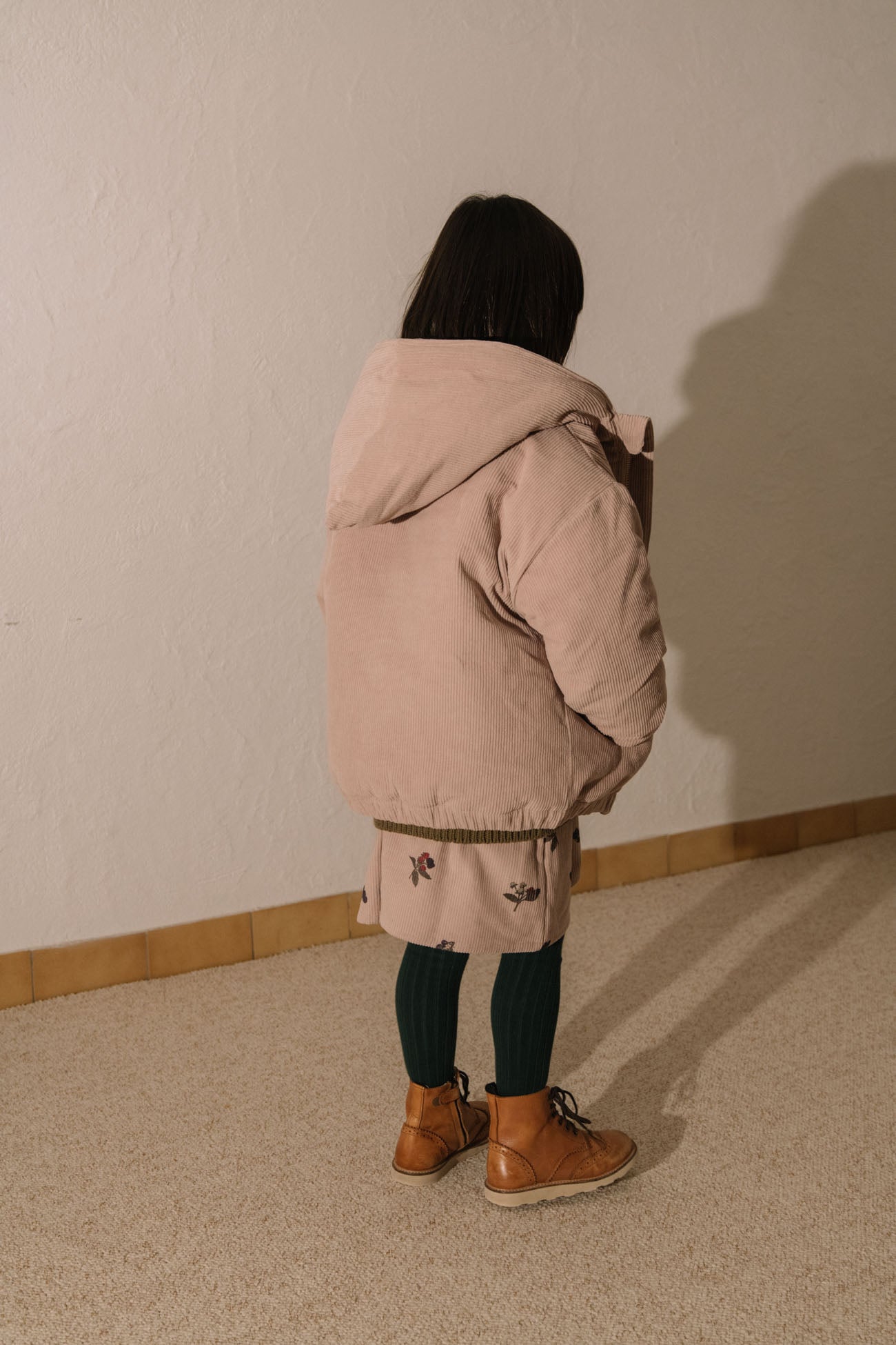 【STUDIO BOHEME】FRIO COAT - LIGHT MAUVE - Print BLACKBERRIES inside