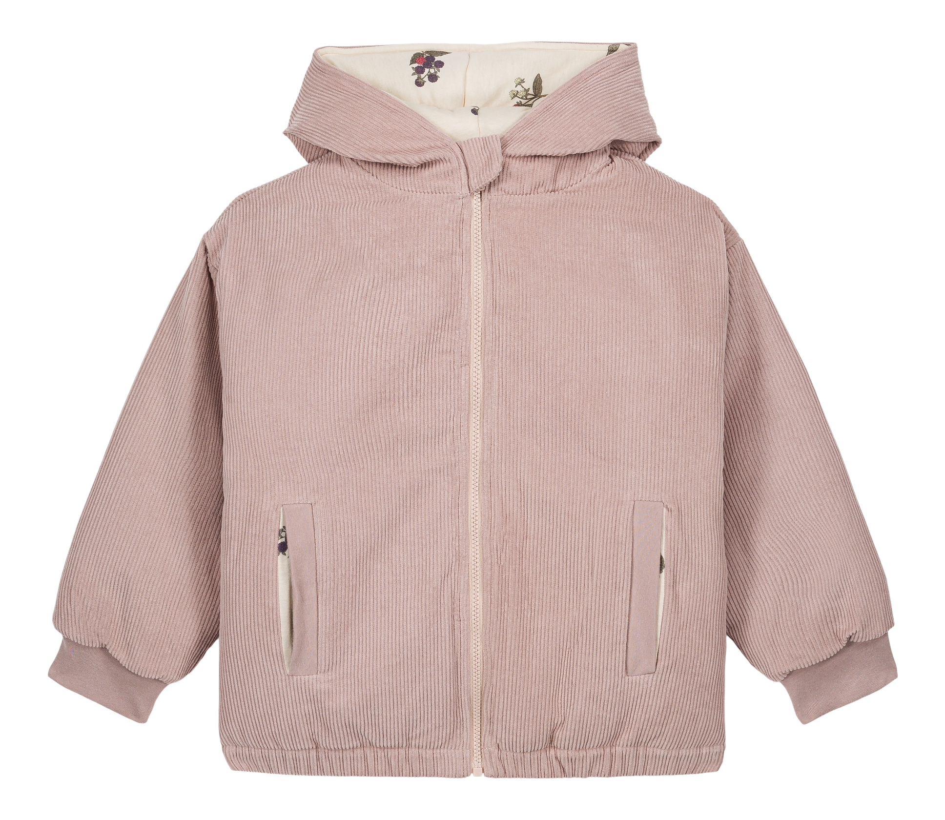 【STUDIO BOHEME】FRIO COAT - LIGHT MAUVE - Print BLACKBERRIES inside
