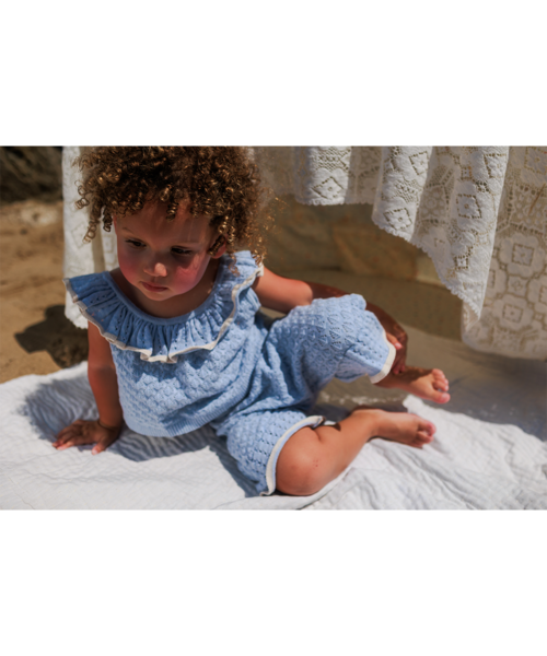 【MABLI】ELENA VEST + BLOOMERS SET - LIGHT CHAMBRA