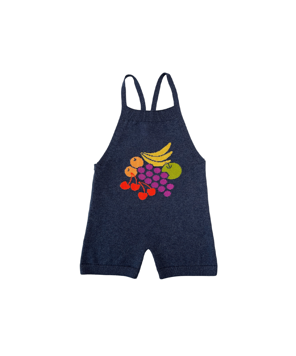 【MABLI】FRUIT BOWL ROMPER - DENIM MELANGE