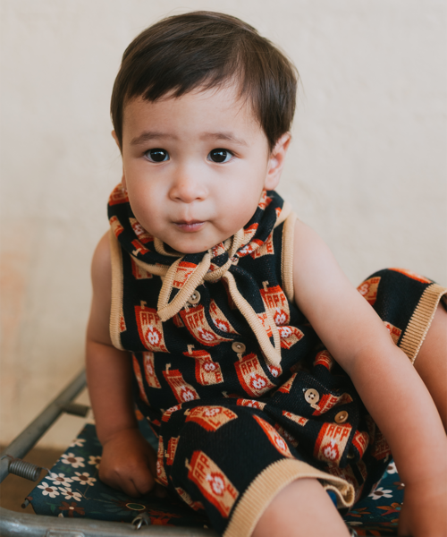 【MABLI】JUICE BOX ROMPER - RED APPLE