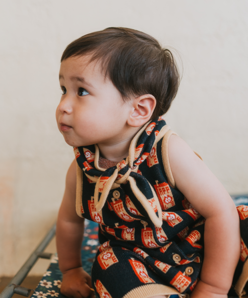【MABLI】JUICE BOX ROMPER - RED APPLE