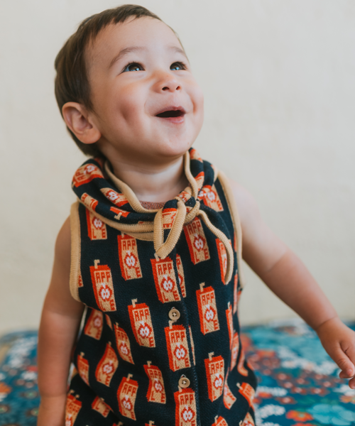 【MABLI】JUICE BOX ROMPER - RED APPLE