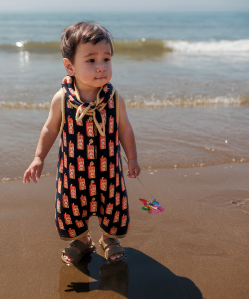 【MABLI】JUICE BOX ROMPER - RED APPLE