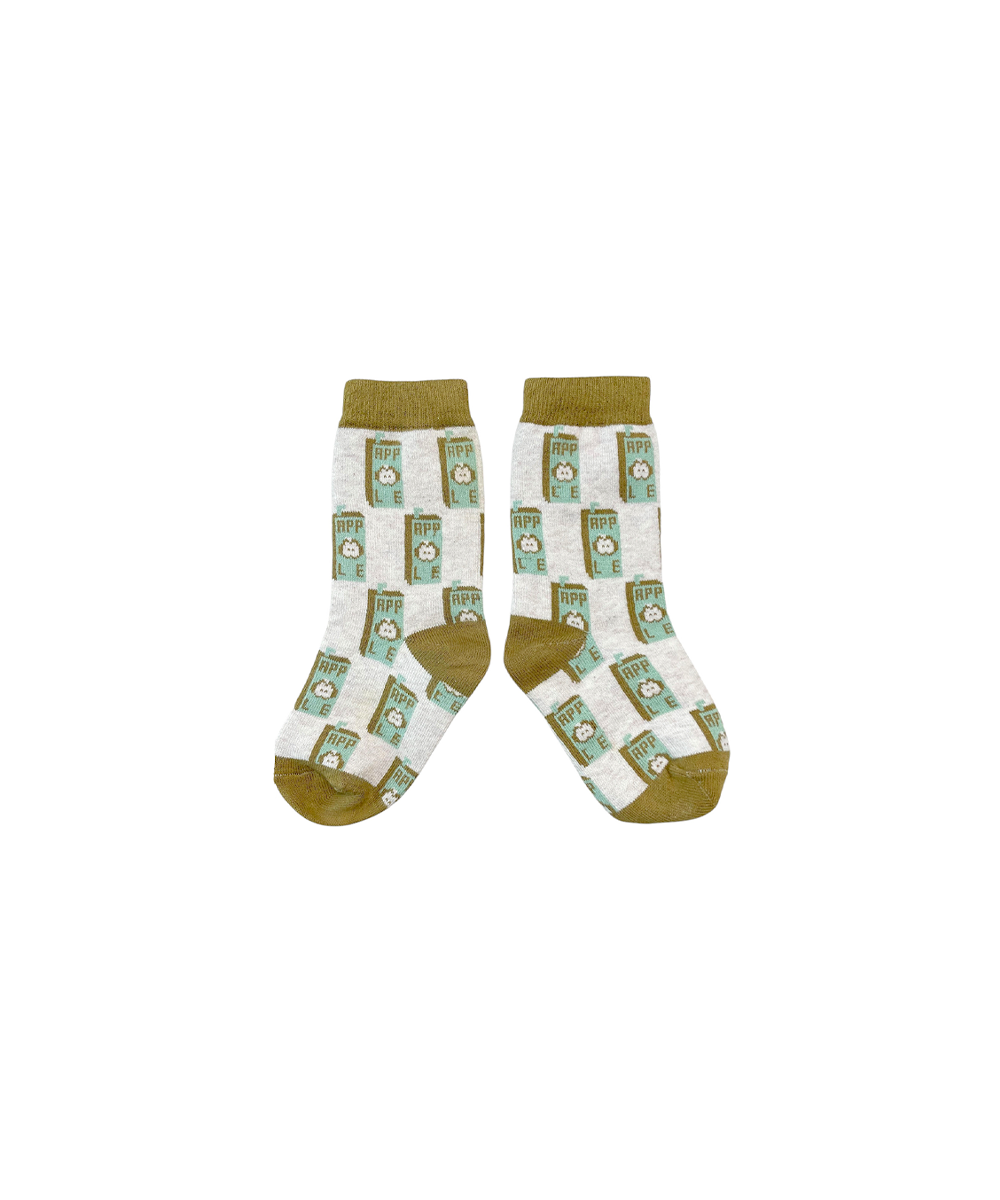 【MABLI】JUICE BOX SHORT SOCKS  - GreenApple