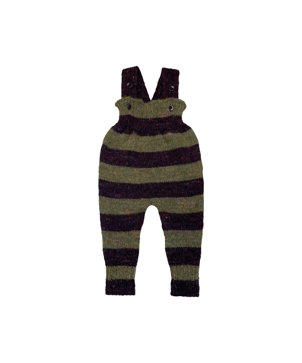 【MABLI】MOYA DUNGAREES - NETTLE/FIG STRIPE
