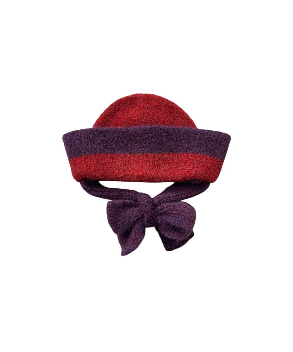 【MABLI】TEDDY SAILOR HAT - CRANBERRY/BLACKBERRY