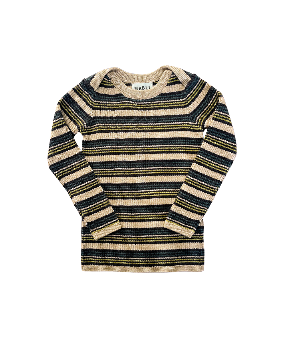 【MABLI】SYLFAEN SKINNY RIB - BISCOTTI STRIPE