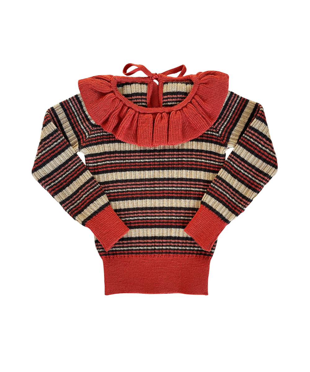 【MABLI】CASSIE SKINNY RIB - RUBY STRIPE