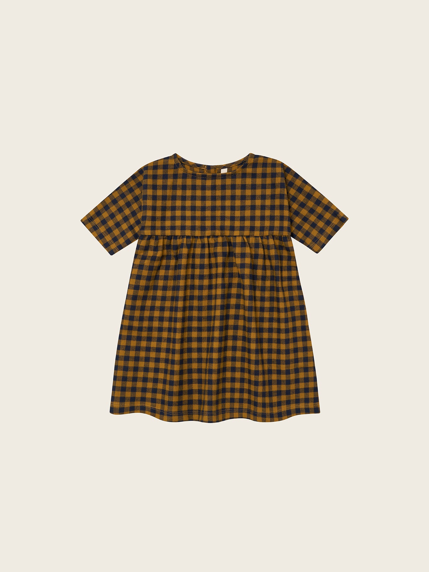 【ORGANIC ZOO】Blueberry Gingham Gather Dress