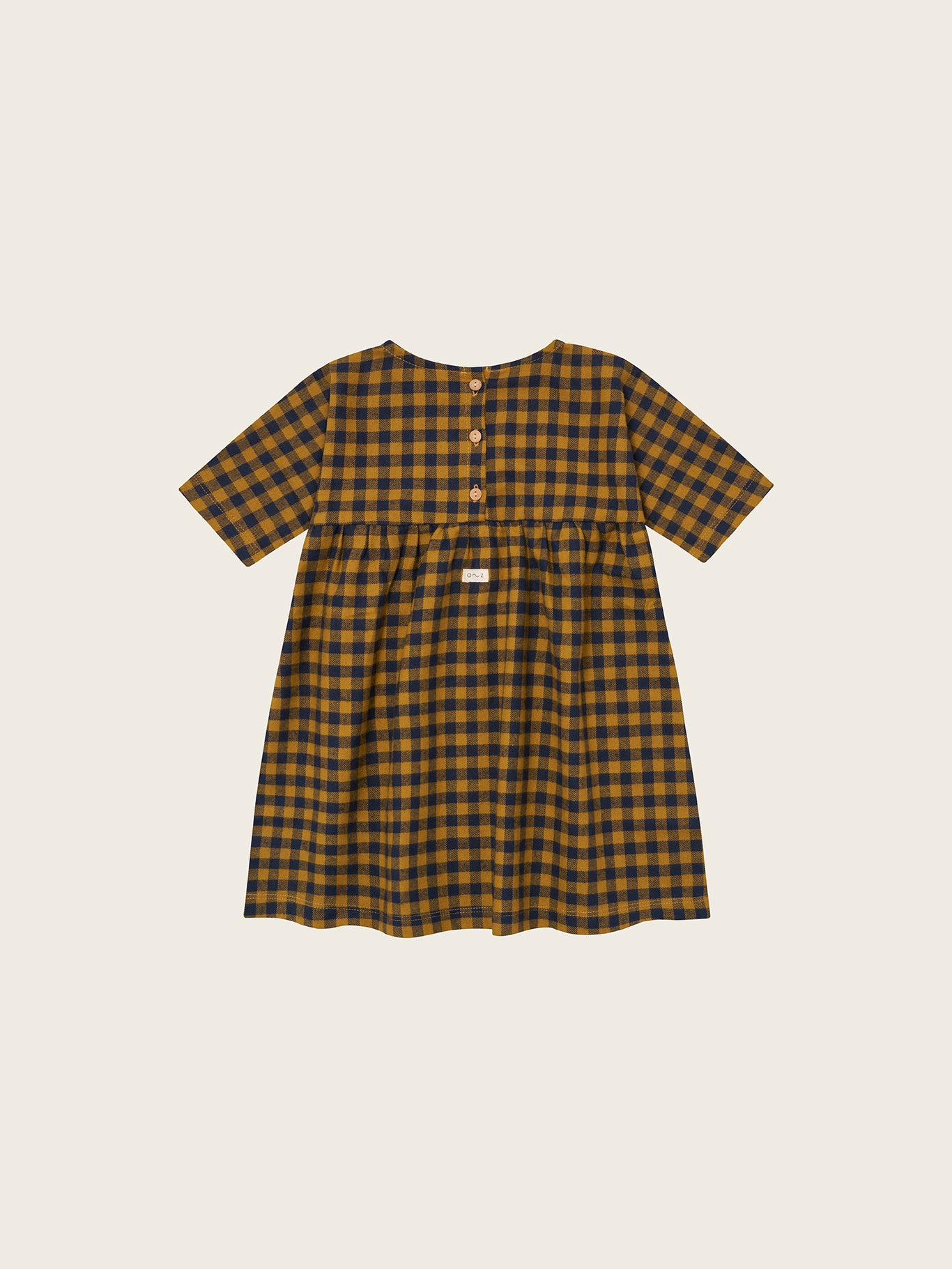 【ORGANIC ZOO】Blueberry Gingham Gather Dress