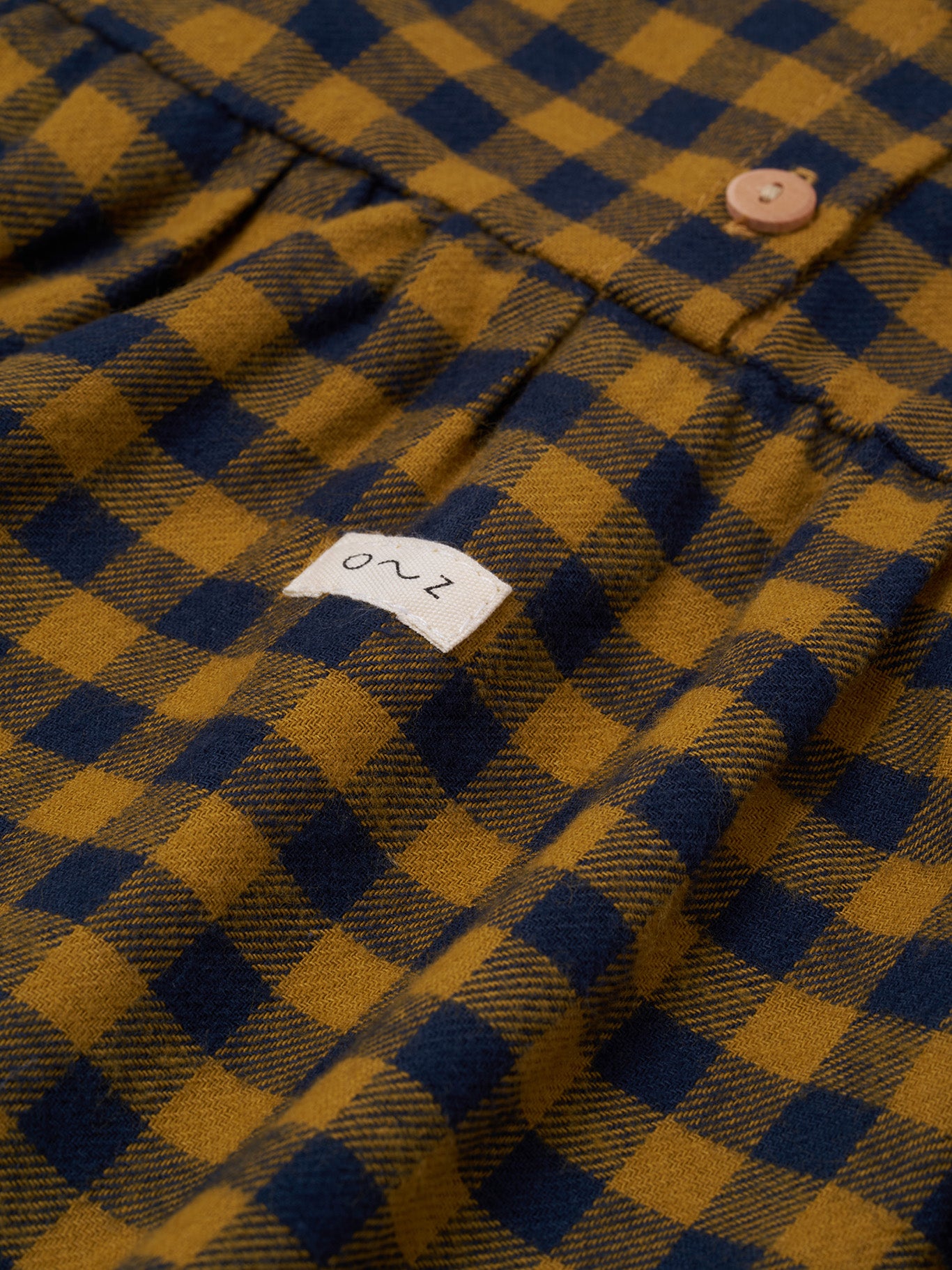 【ORGANIC ZOO】Blueberry Gingham Gather Dress
