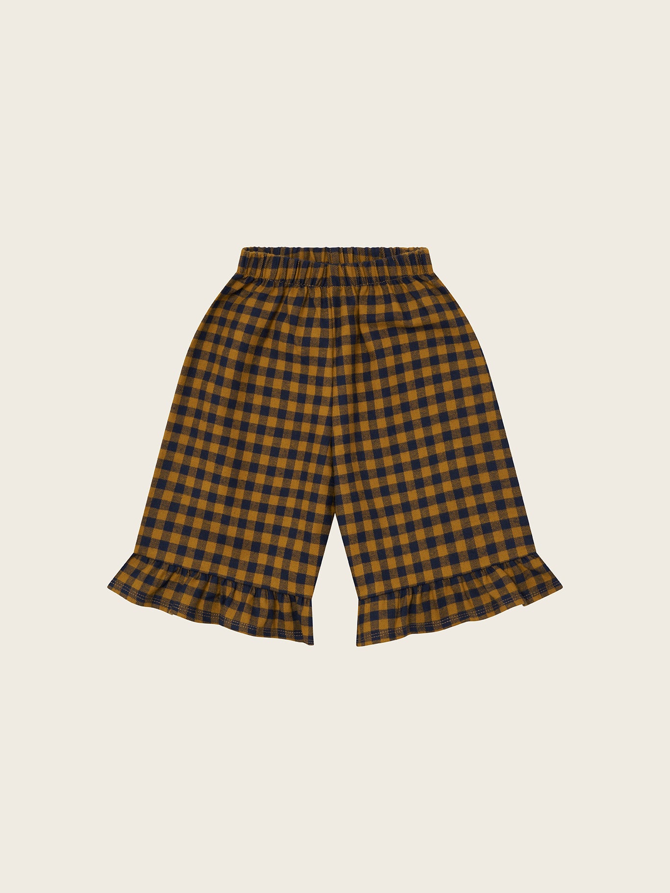 【ORGANIC ZOO】Blueberry Gingham Frill Culottes
